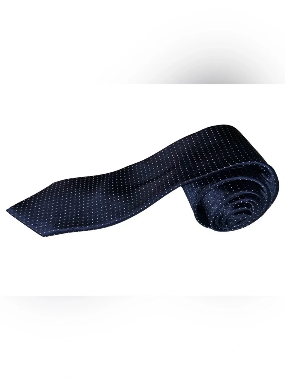Tommy Hilfiger Necktie Men’s Blue White Polka Dots 58x3